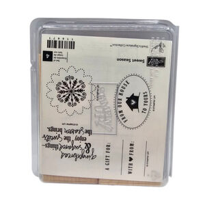 Stampin Up Wood Mount Rubber Stamp Set Crafting Sweet Season